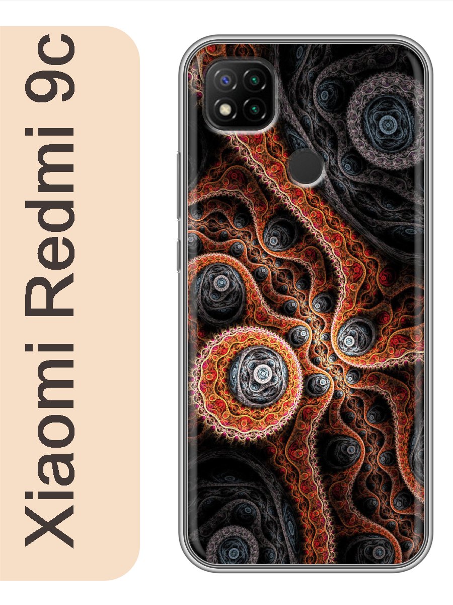 

Чехол на Xiaomi Redmi 9c фрактал 070, Прозрачный, red9crzne