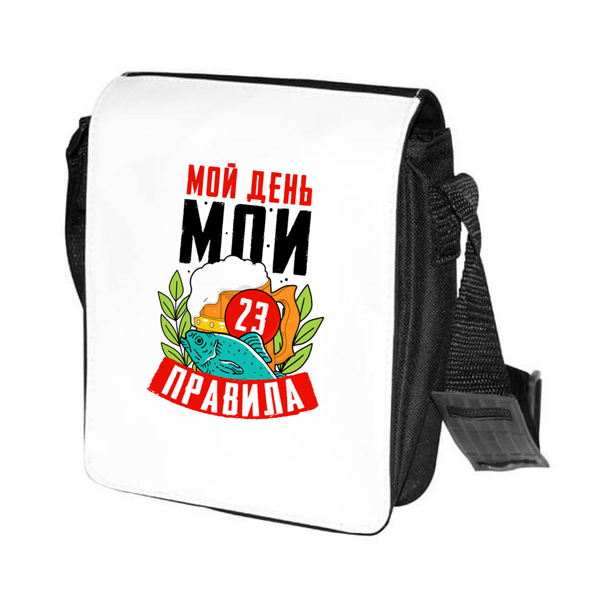 

Сумка унисекс CoolPodarok CN041166 черно-белый, Черный;белый, CN041166