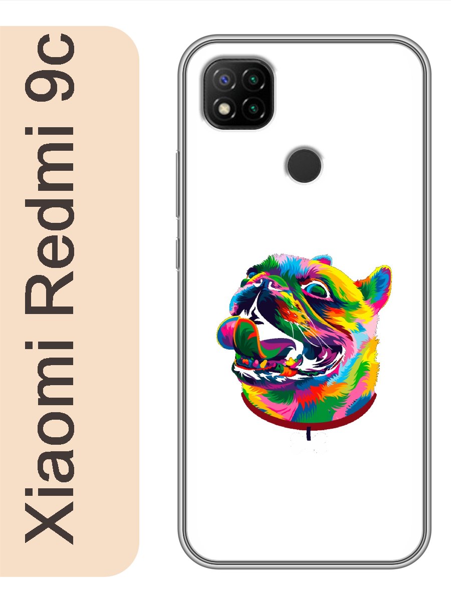

Чехол на Xiaomi Redmi 9c мопс 056, Прозрачный, red9czhiv