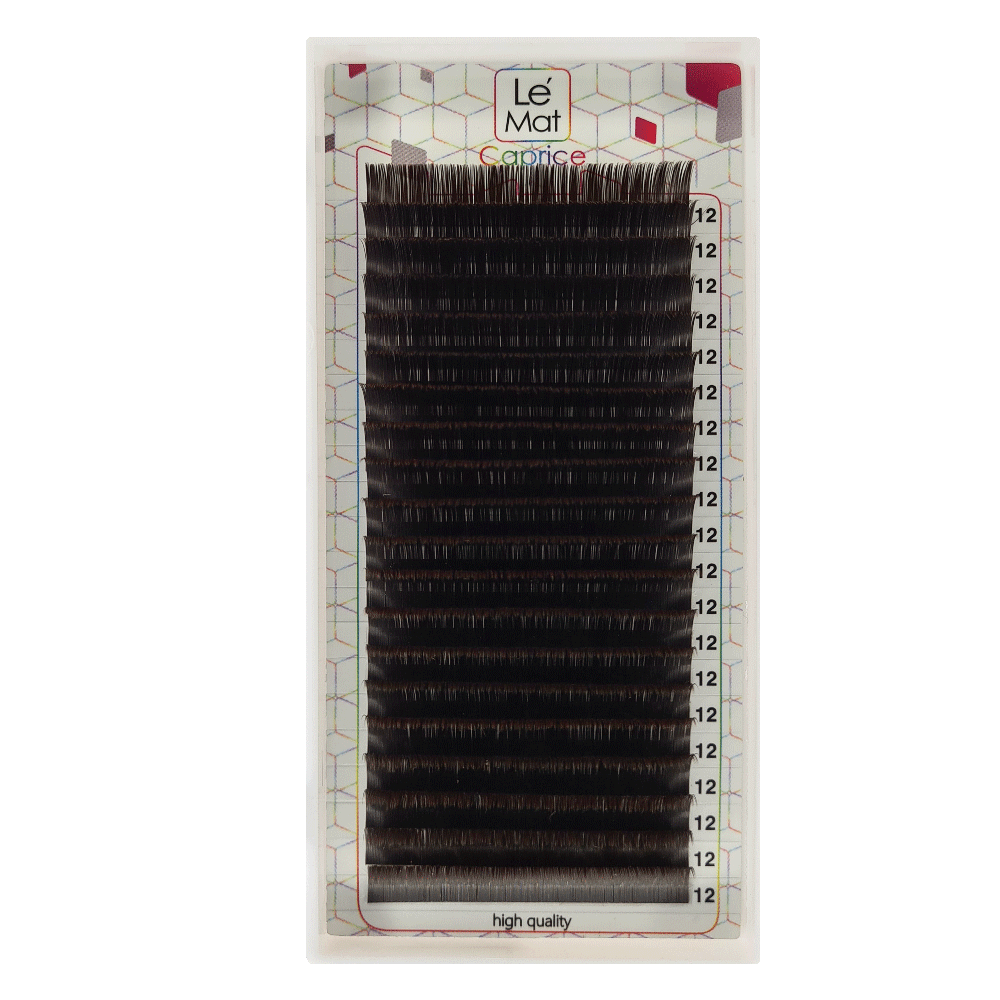 Ресницы на ленте Le Maitre Caprice Dark chocolate mix, 20 линий, D, 0.10, 8-15 mm ресницы на ленте elshine light 0 07 7 15 мм l изгиб