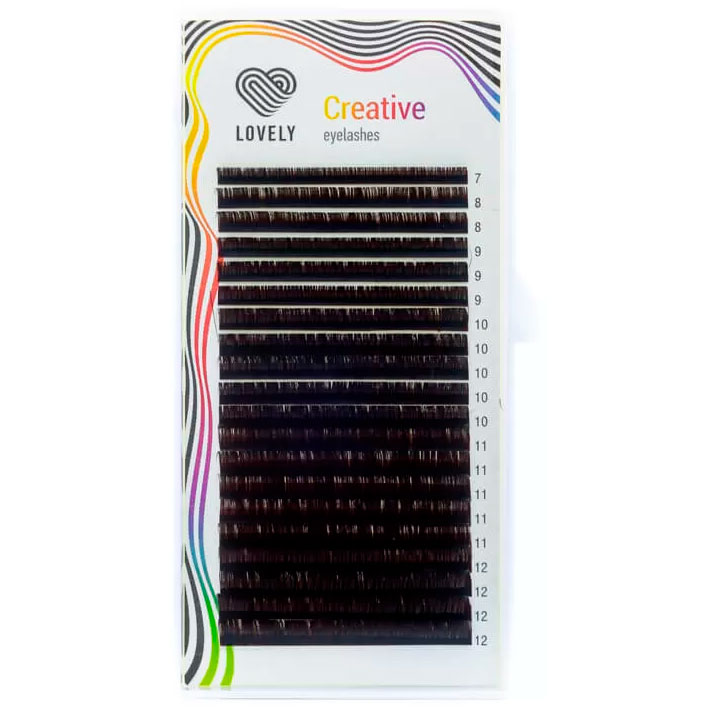 

Ресницы на ленте Lovely Dark Chocolate, L+, 0.10, 7-12 mm, Черный