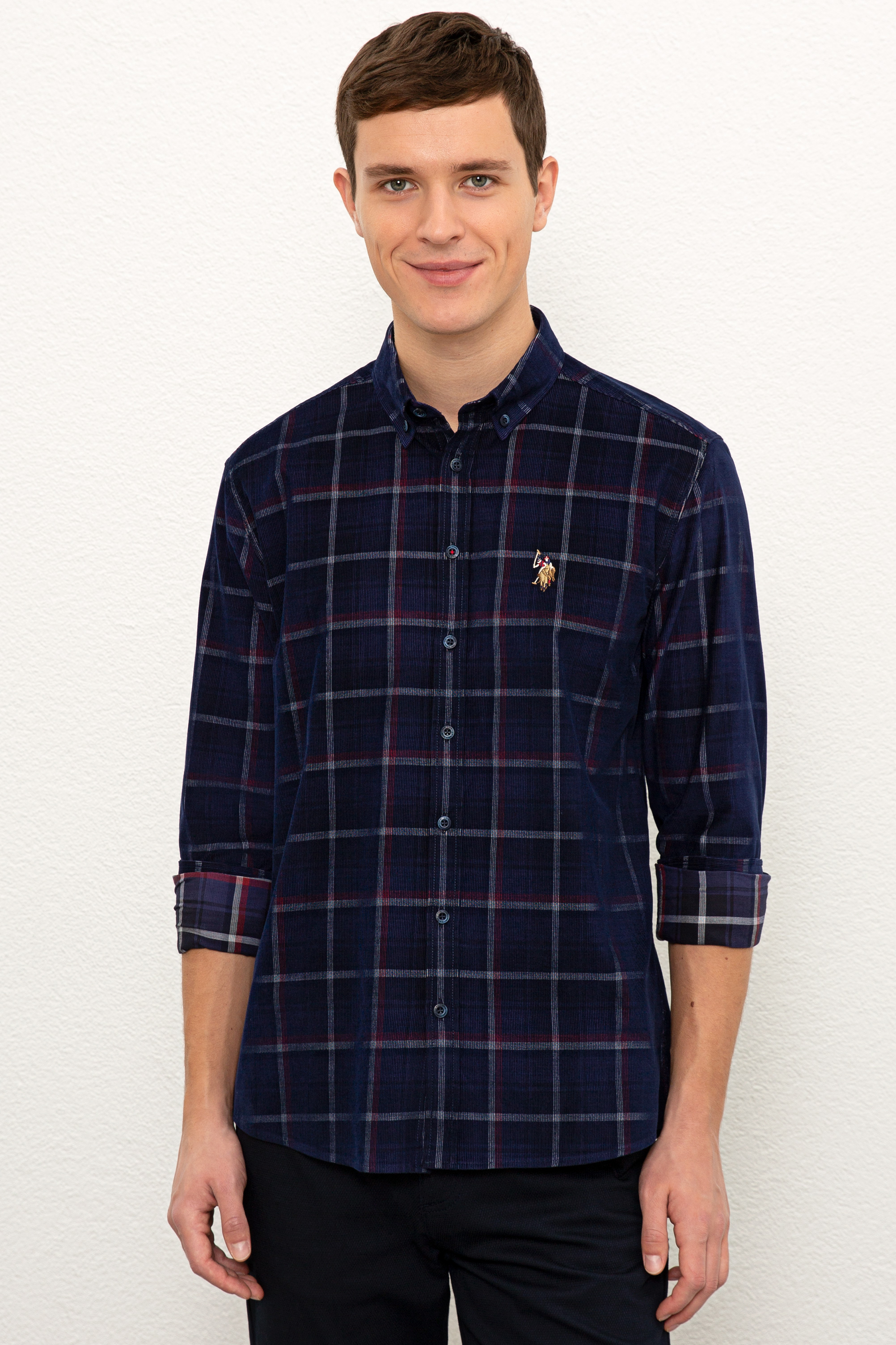 

Рубашка мужская U.S. POLO Assn. G081SZ0040ABRAL синяя L, G081SZ0040ABRAL