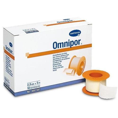 

Омнипор пластырь 2,5смх5м нетканый белый арт 900551