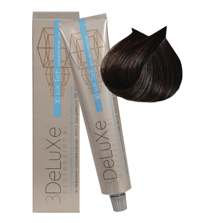 Крем-краска для волос 3DELUXE PROFESSIONAL 477 интенсивный коричневый кашемир, 100мл