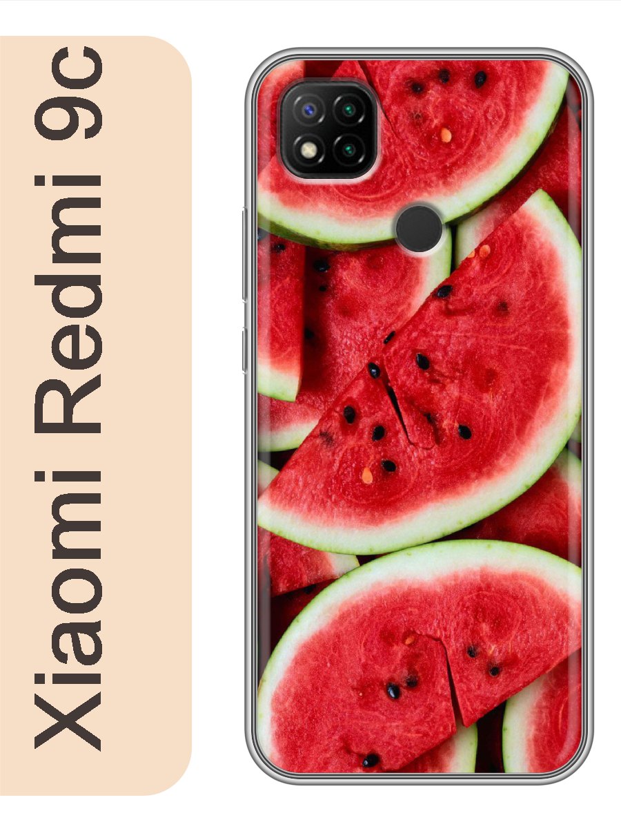 

Чехол на Xiaomi Redmi 9c арбузы 017, Прозрачный, red9csumr