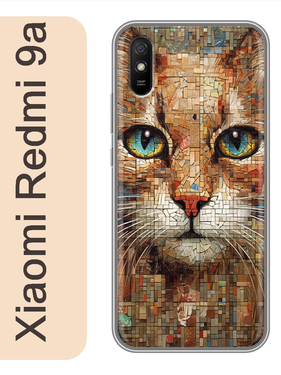 

Чехол на Xiaomi Redmi 9a кот мозаика 970, Прозрачный, red9acats