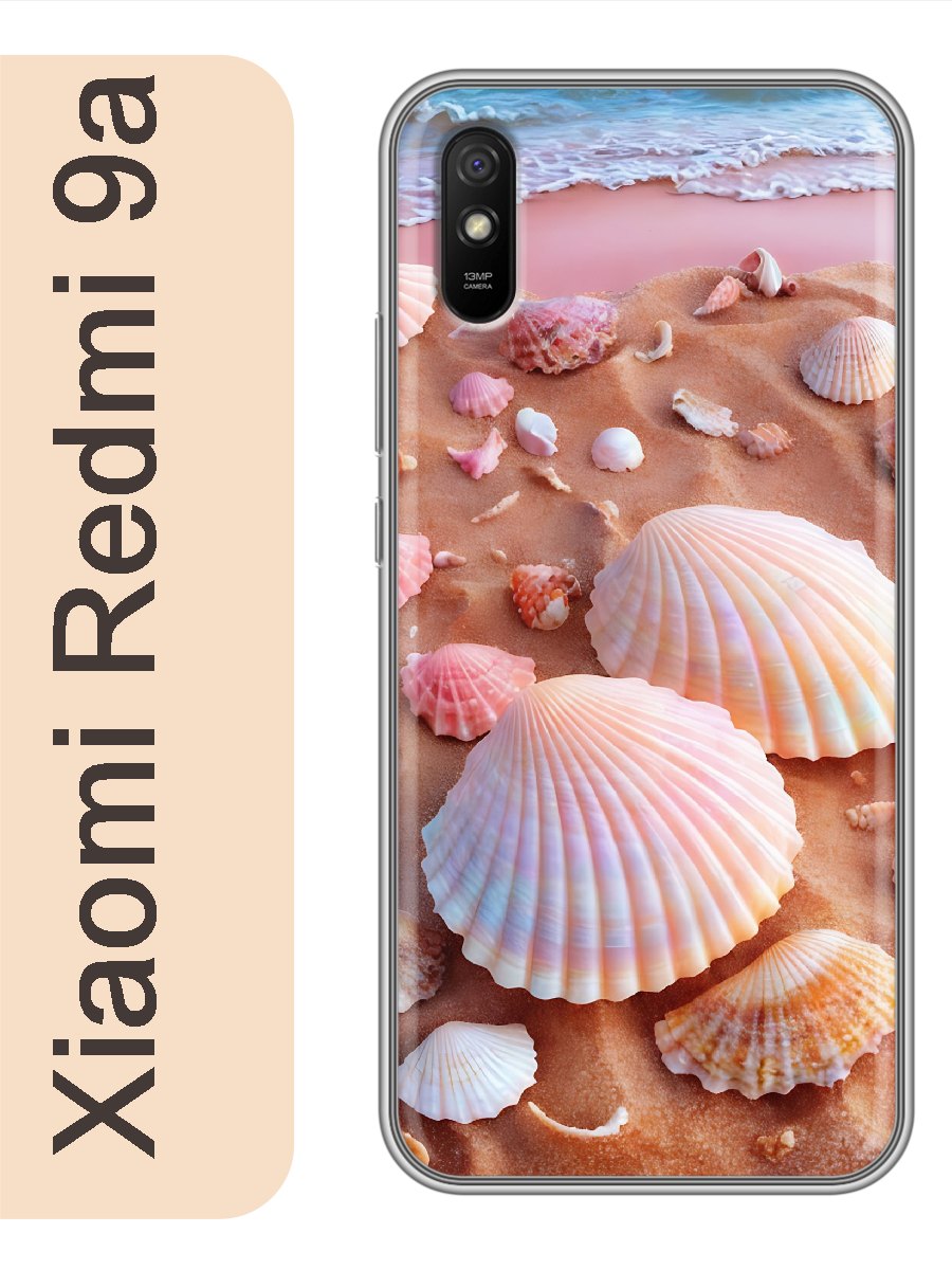 

Чехол на Xiaomi Redmi 9a ракушки на пляже 968, Прозрачный, red9asumr