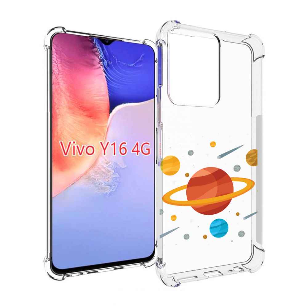 

Чехол MyPads Планета-Сатурн для Vivo Y16 4G/ Vivo Y02S, Прозрачный, Tocco