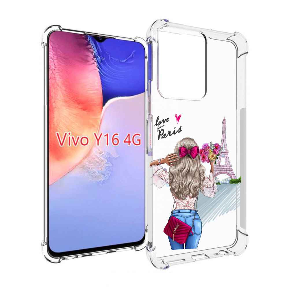 

Чехол MyPads Парижанка женский для Vivo Y16 4G/ Vivo Y02S, Прозрачный, Tocco