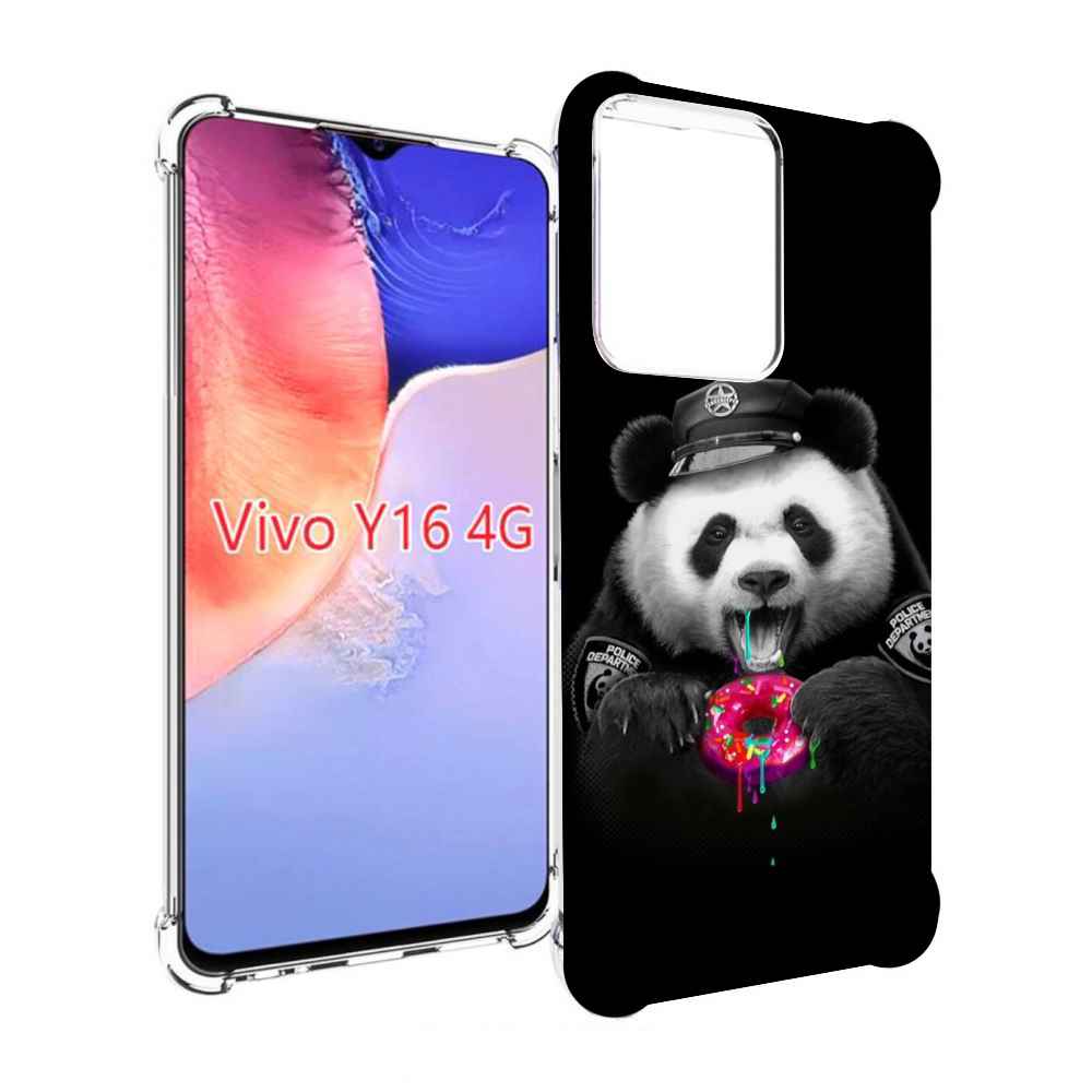 

Чехол MyPads Панда-с-пончиком для Vivo Y16 4G/ Vivo Y02S, Прозрачный, Tocco