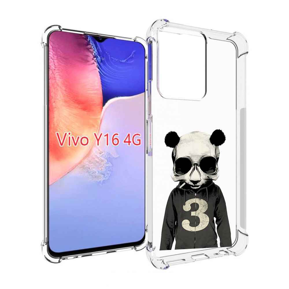 

Чехол MyPads Панда-в-костюме для Vivo Y16 4G/ Vivo Y02S, Прозрачный, Tocco