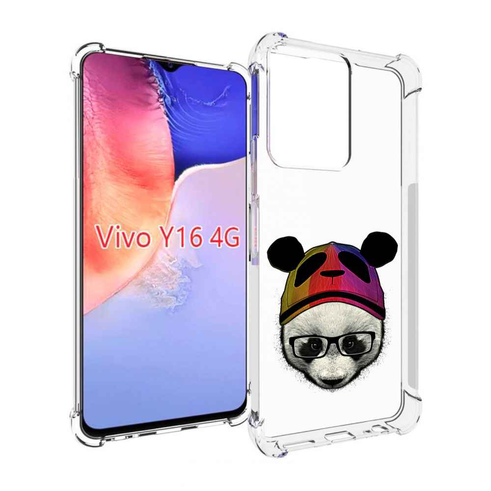 

Чехол MyPads Панда в шапке для Vivo Y16 4G/ Vivo Y02S, Прозрачный, Tocco
