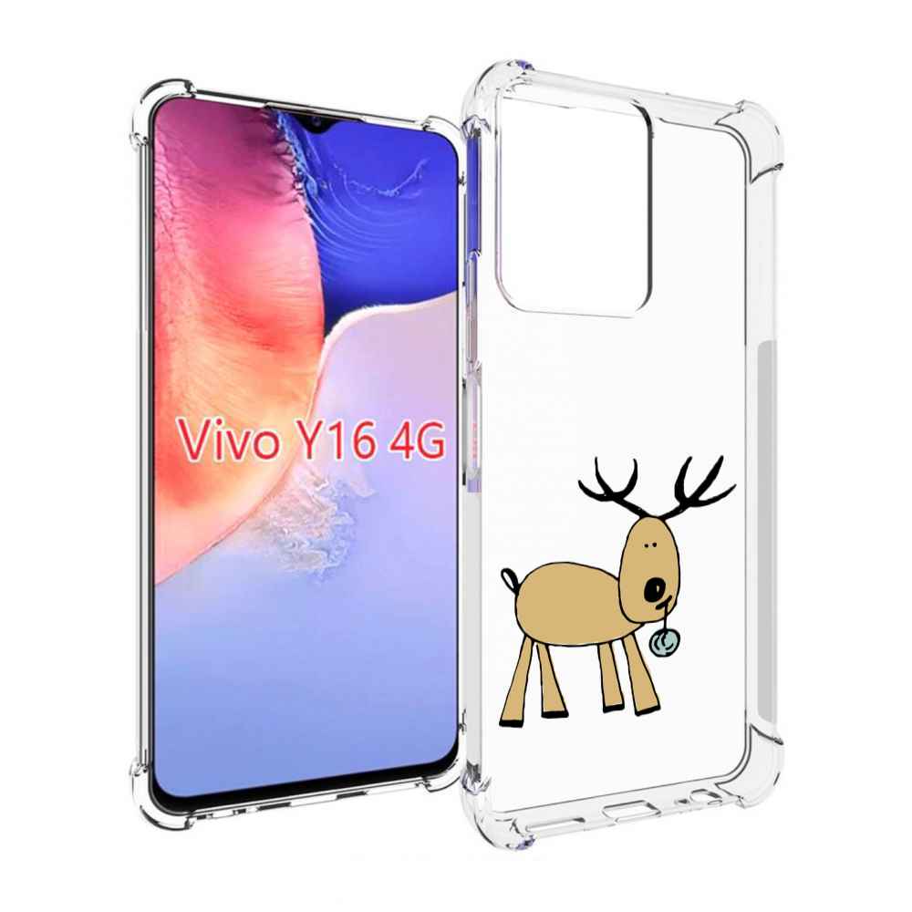 

Чехол MyPads Олень с шариком для Vivo Y16 4G/ Vivo Y02S, Прозрачный, Tocco