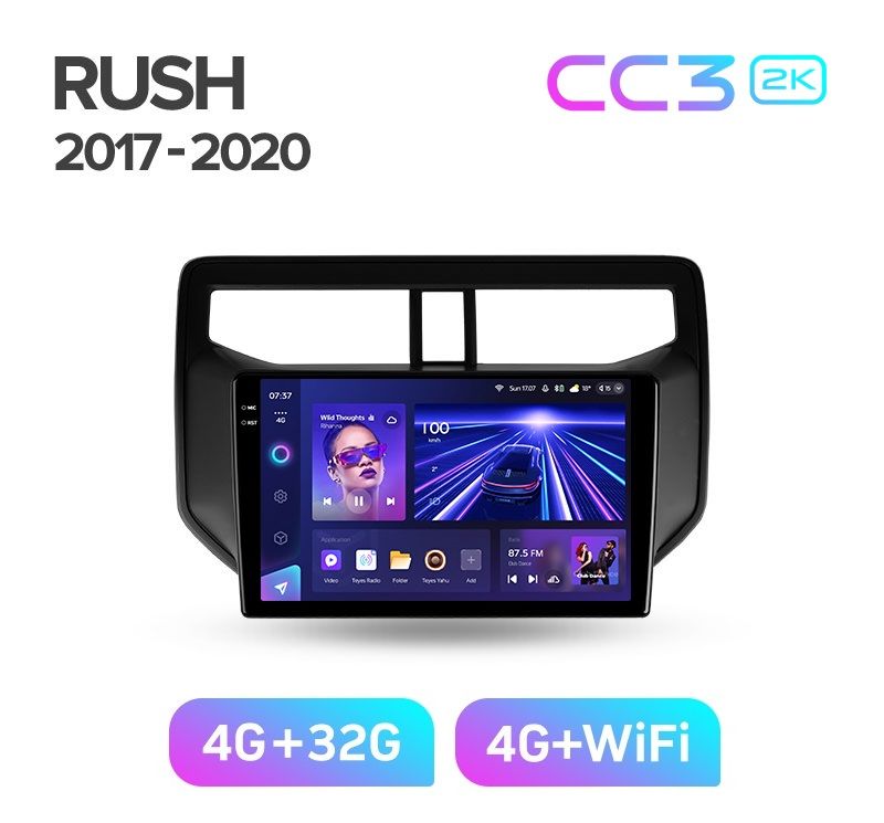 Магнитола Toyota Rish 2017-2020 г CC3 2K 432ГБ 3489000₽