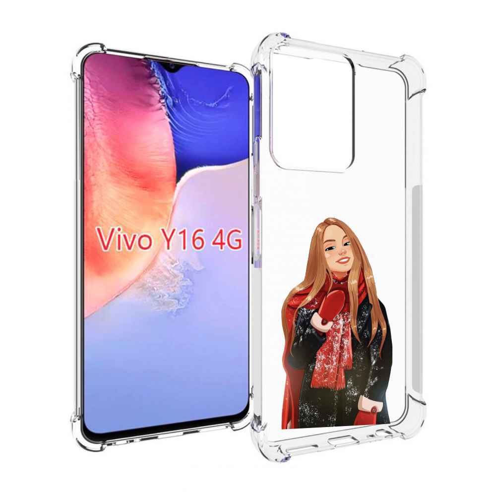 

Чехол MyPads Новогодний-зимний-арт женский для Vivo Y16 4G/ Vivo Y02S, Прозрачный, Tocco