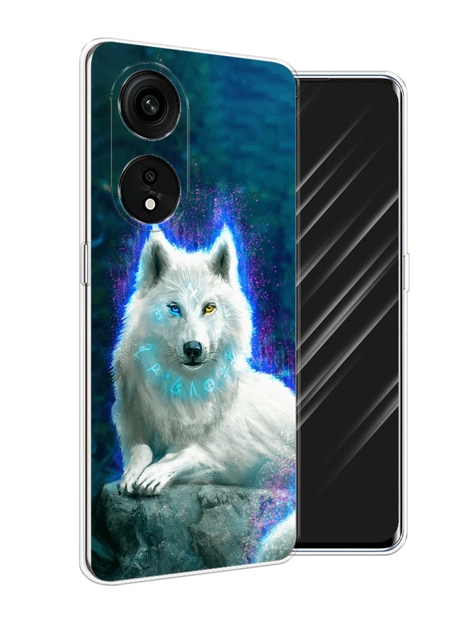 

Чехол Awog на OPPO Reno 8T 5G "Белоснежный волк", Белый;зеленый;фиолетовый, 2513150-1