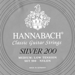 

900MLT SILVER 200 Комплект струн для классической гитары нейлон/посеребренные Hannabach