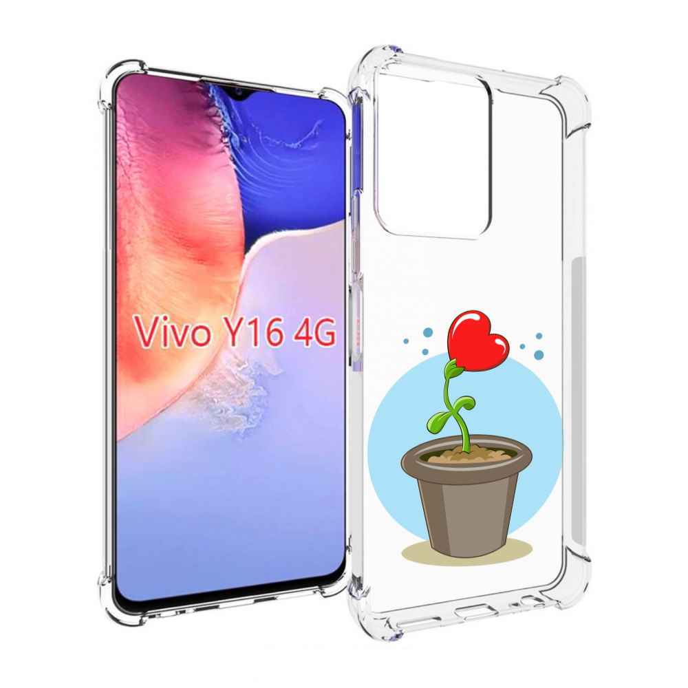 

Чехол MyPads Растение любви 14 февраля для Vivo Y16 4G/ Vivo Y02S, Прозрачный, Tocco