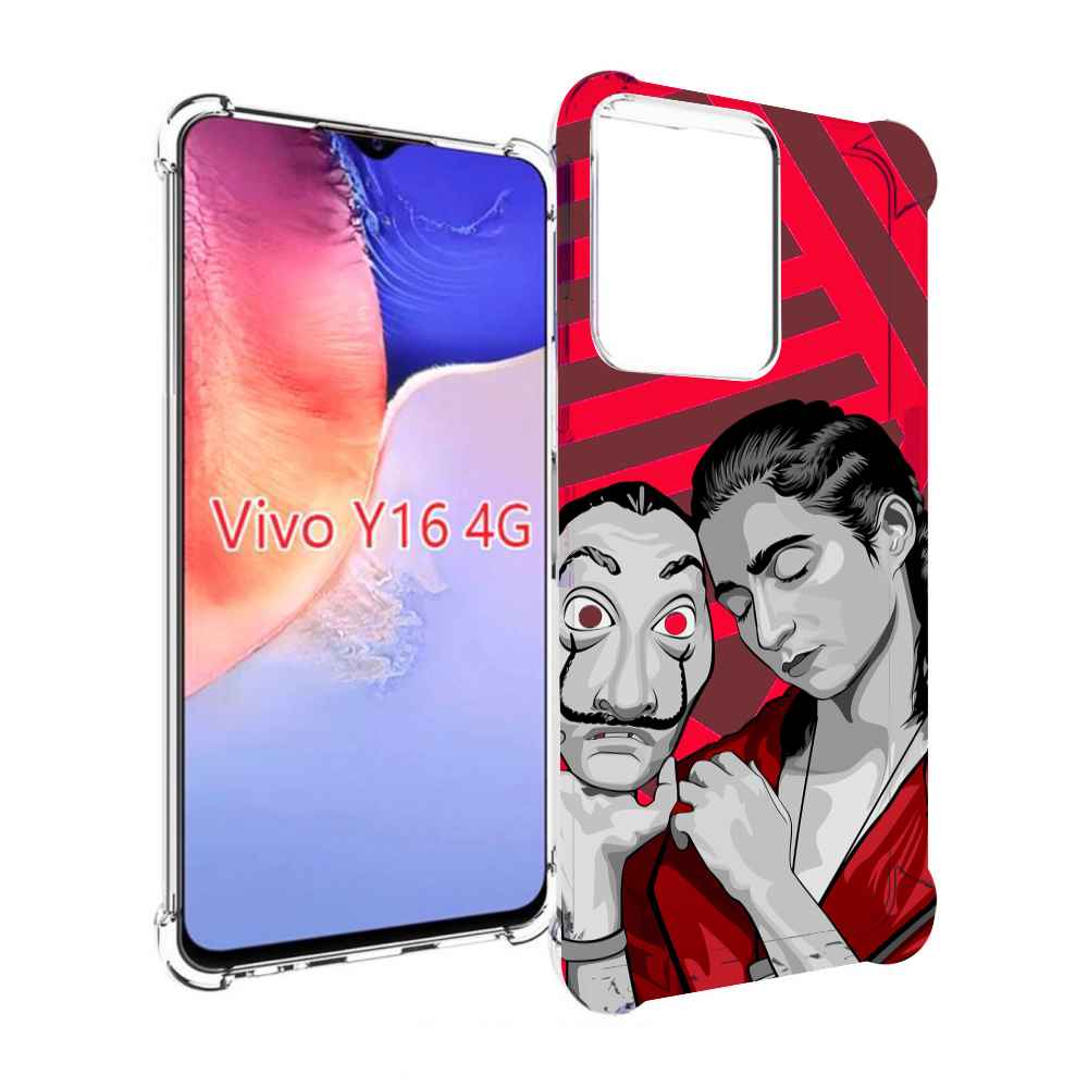 

Чехол MyPads Найроби-бумажного-дома для Vivo Y16 4G/ Vivo Y02S, Прозрачный, Tocco