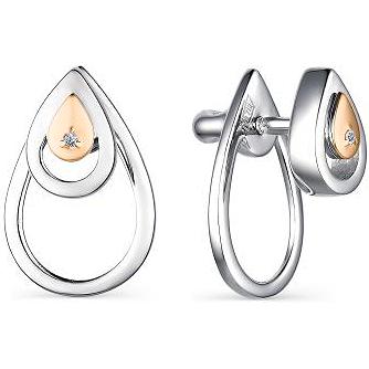 

Серьги-пусеты из серебра АЛЬКОР 02-1855, бриллиант, 02-1855