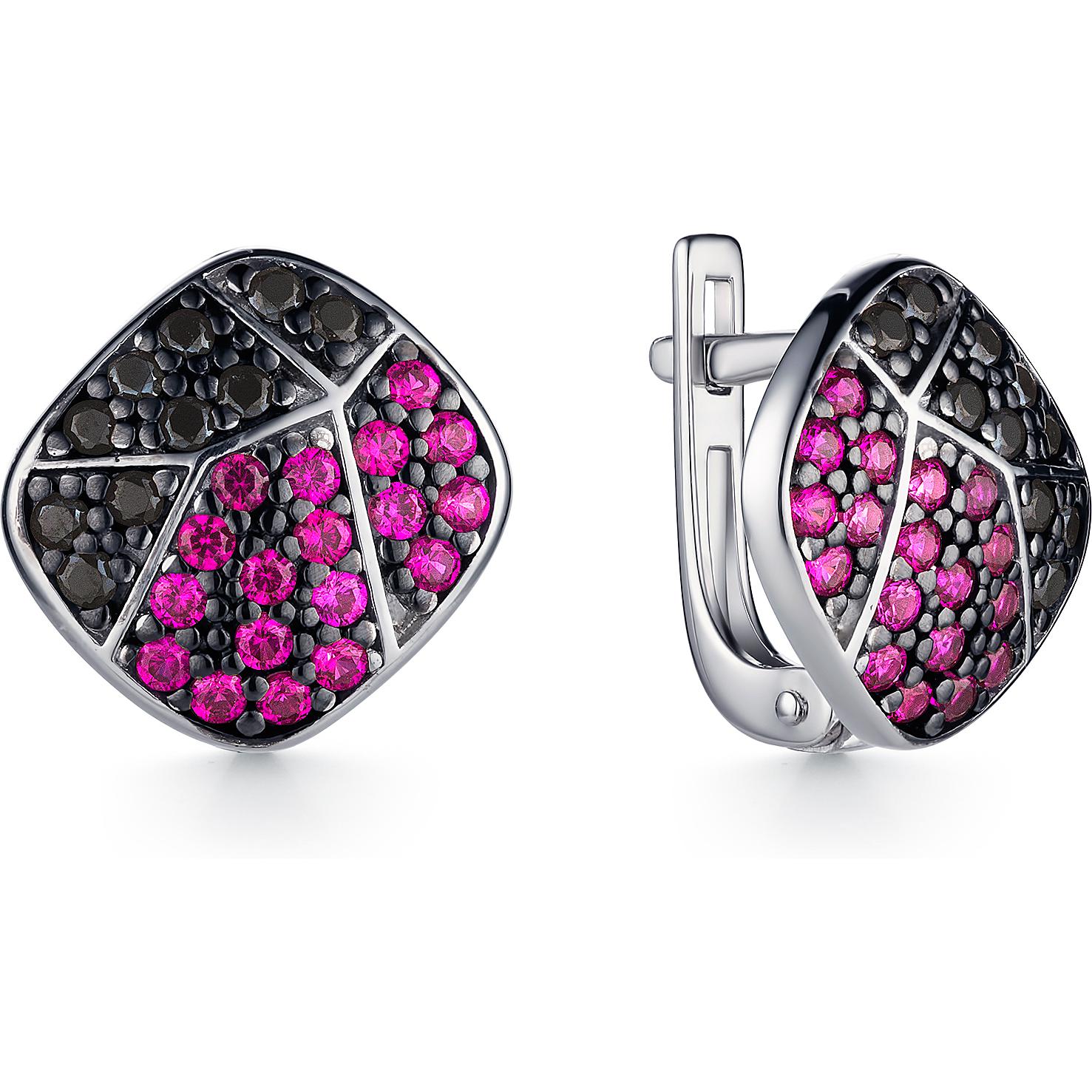 

Серьги женские из серебра АЛЬКОР 02-1300, фианит