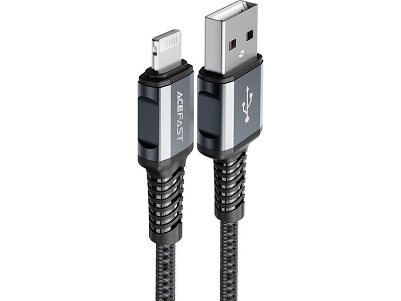 

Аксессуар Acefast C1-02 USB - Lightning 1.2m Grey 6974316280514