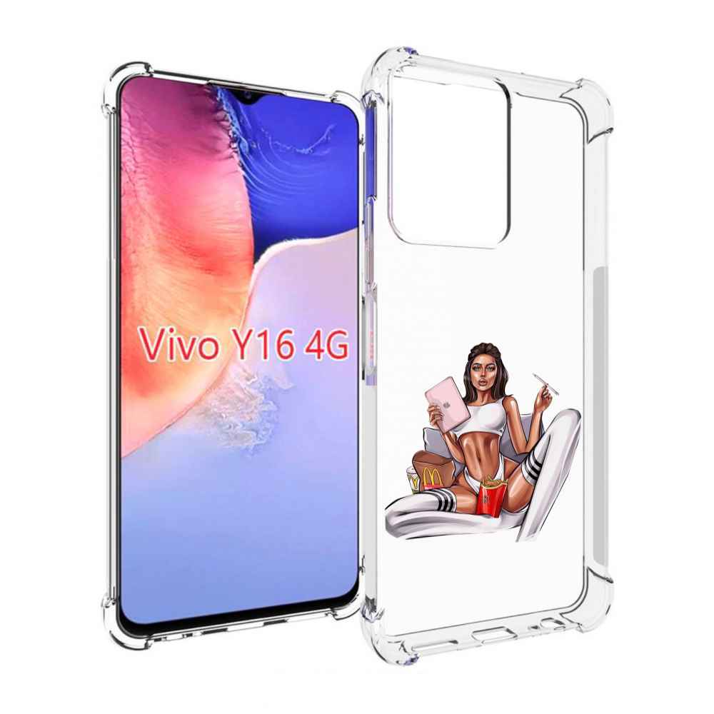 

Чехол MyPads Модная-иллюстрация-девушки женский для Vivo Y16 4G/ Vivo Y02S, Прозрачный, Tocco