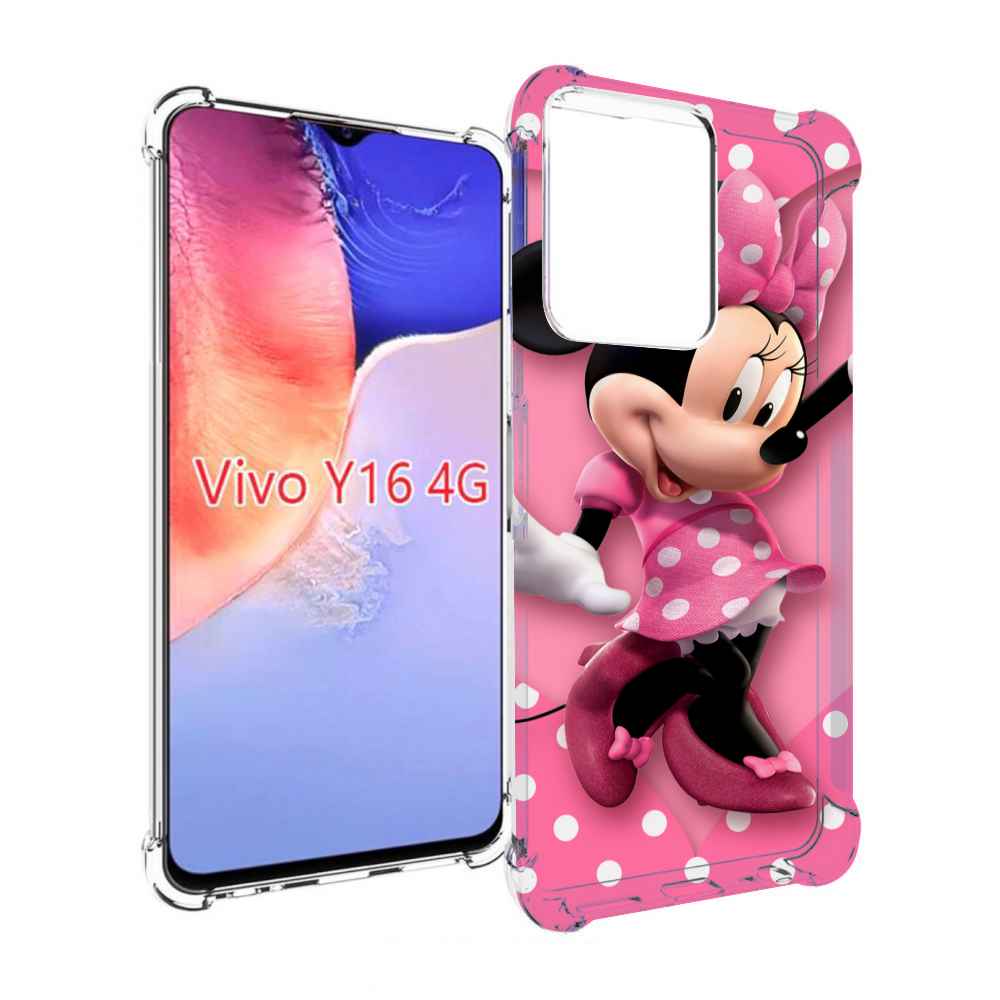 

Чехол MyPads Минни-Маус-в-сердце женский для Vivo Y16 4G/ Vivo Y02S, Прозрачный, Tocco