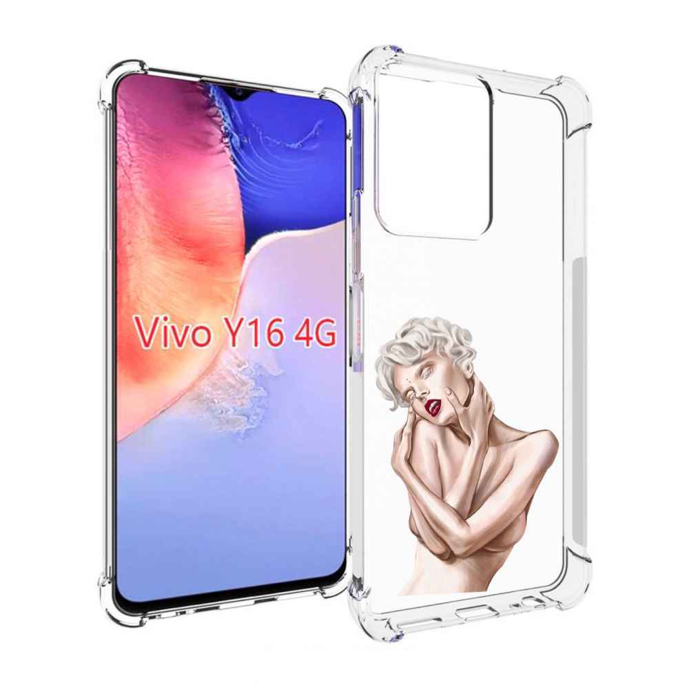 

Чехол MyPads Мигера женский для Vivo Y16 4G/ Vivo Y02S, Прозрачный, Tocco