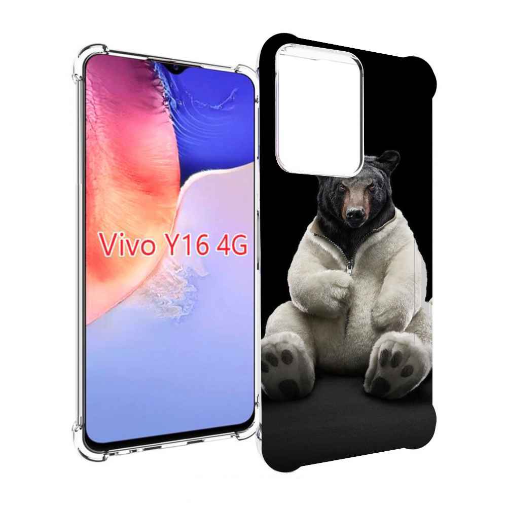

Чехол MyPads Медведь-бурый-белый для Vivo Y16 4G/ Vivo Y02S, Прозрачный, Tocco