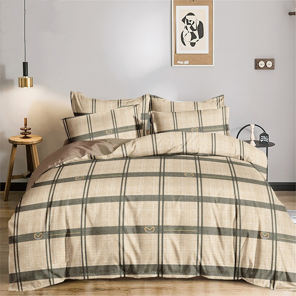 

Постельное белье Mercury Home Burberry 1.5 СП Поплин 4 наволочки, Burberry