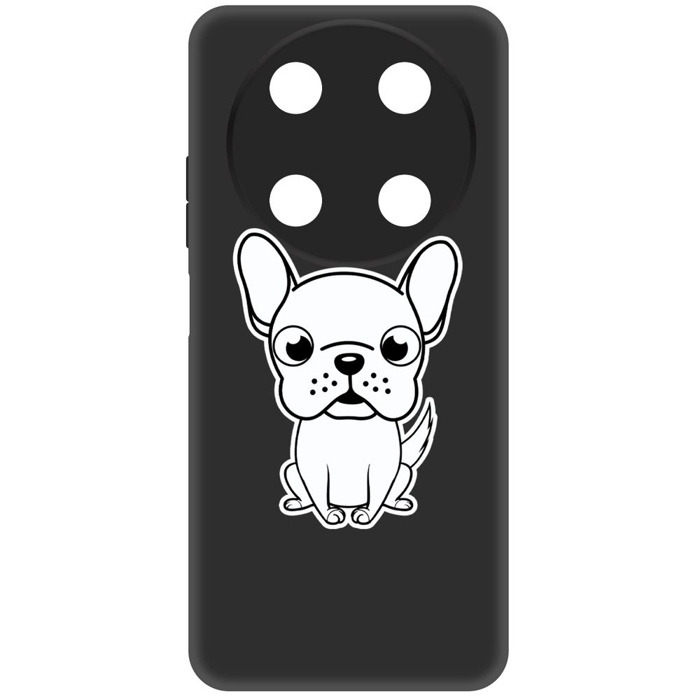 

Чехол-накладка Krutoff Soft Case Черно-белый щенок для ITEL RS4 черный