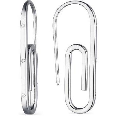 

Серьги женские из серебра АЛЬКОР 02-2043, фианит, 02-2043
