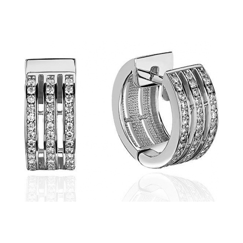 

Серьги из белого золота с фианитом Эстет 01С1213751, 01С1213751
