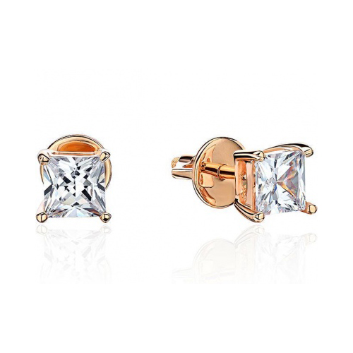 

Серьги из красного золота с фианитом Эстет 01С1113909, 01С1113909