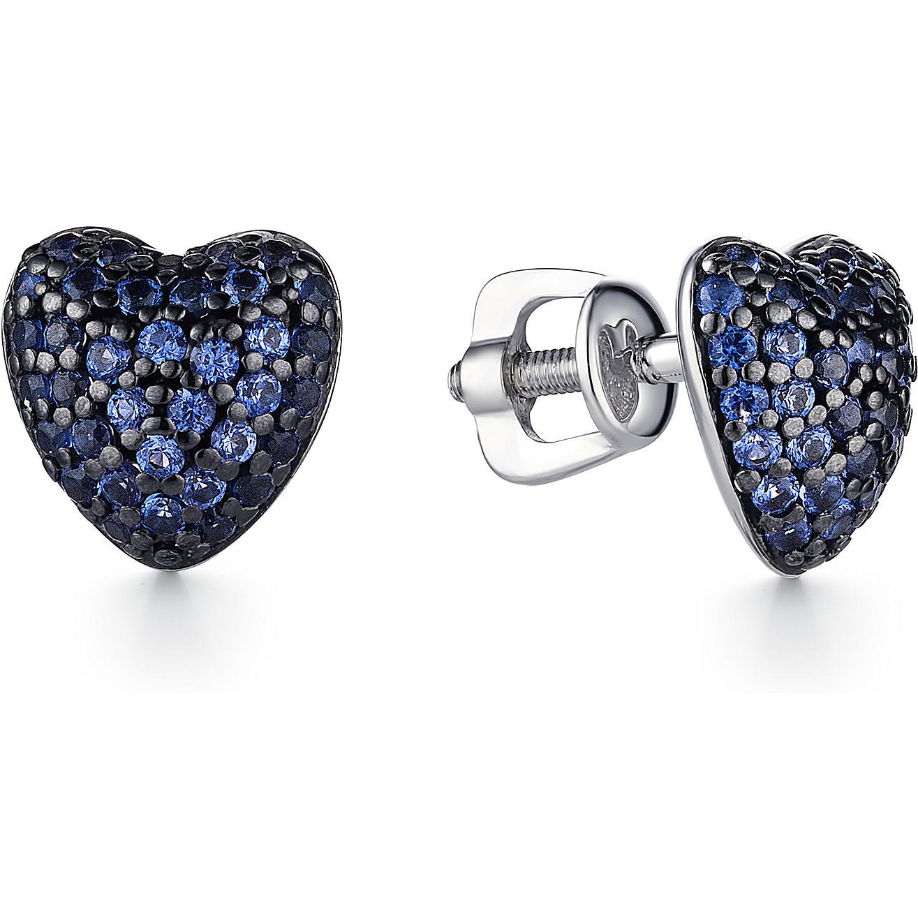 

Серьги женские из серебра АЛЬКОР 02-1367, фианит, 02-1367