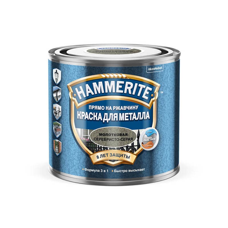 

Hammerite молотковая (0,5 л серебристо-серая )