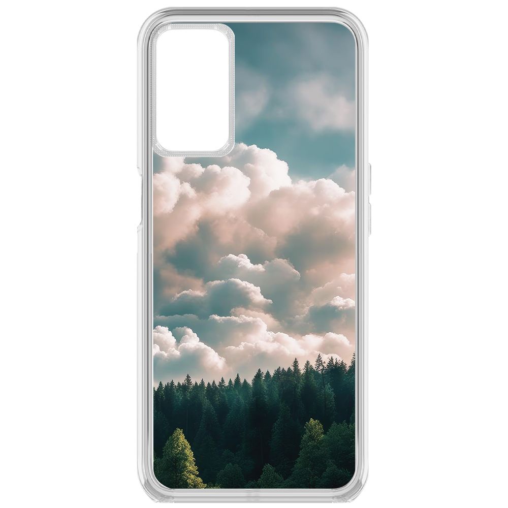 Чехол-накладка Krutoff Clear Case Облачно для Oppo A16s
