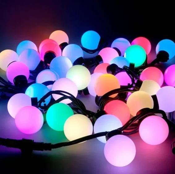 фото Световая гирлянда новогодняя qvatra balls20pcs rgb 4 м разноцветный