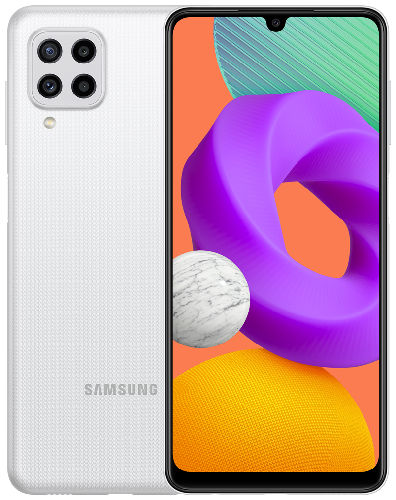 фото Смартфон samsung galaxy m22 4/128gb arctic white