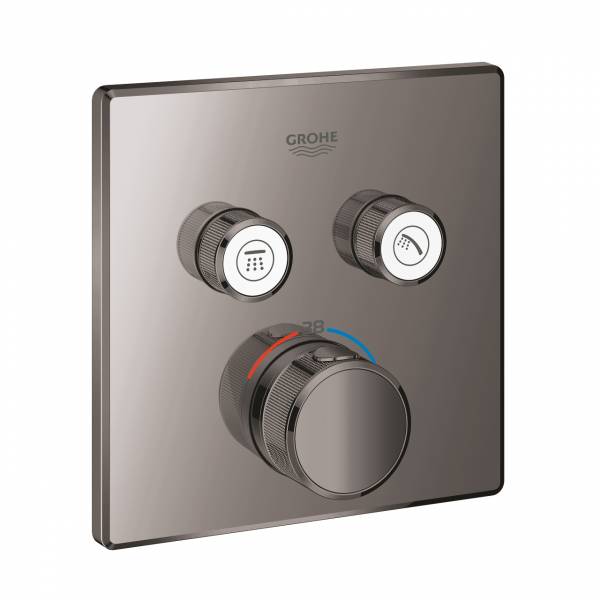 фото Термостат для ванны grohe grohtherm smartcontrol, квадратная розетка, темный графит