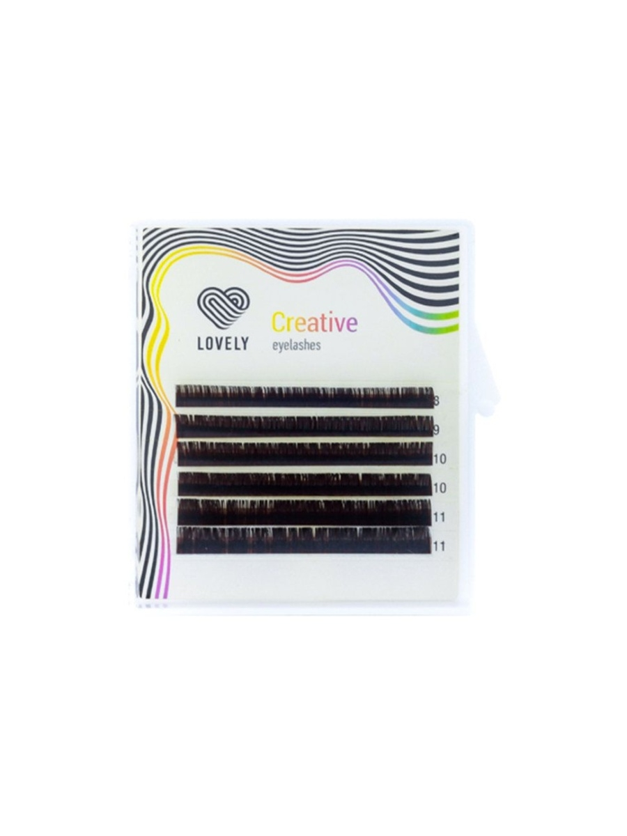 

Ресницы Lovely Dark Chocolate D 0.07 4-7 мм мини, Коричневый