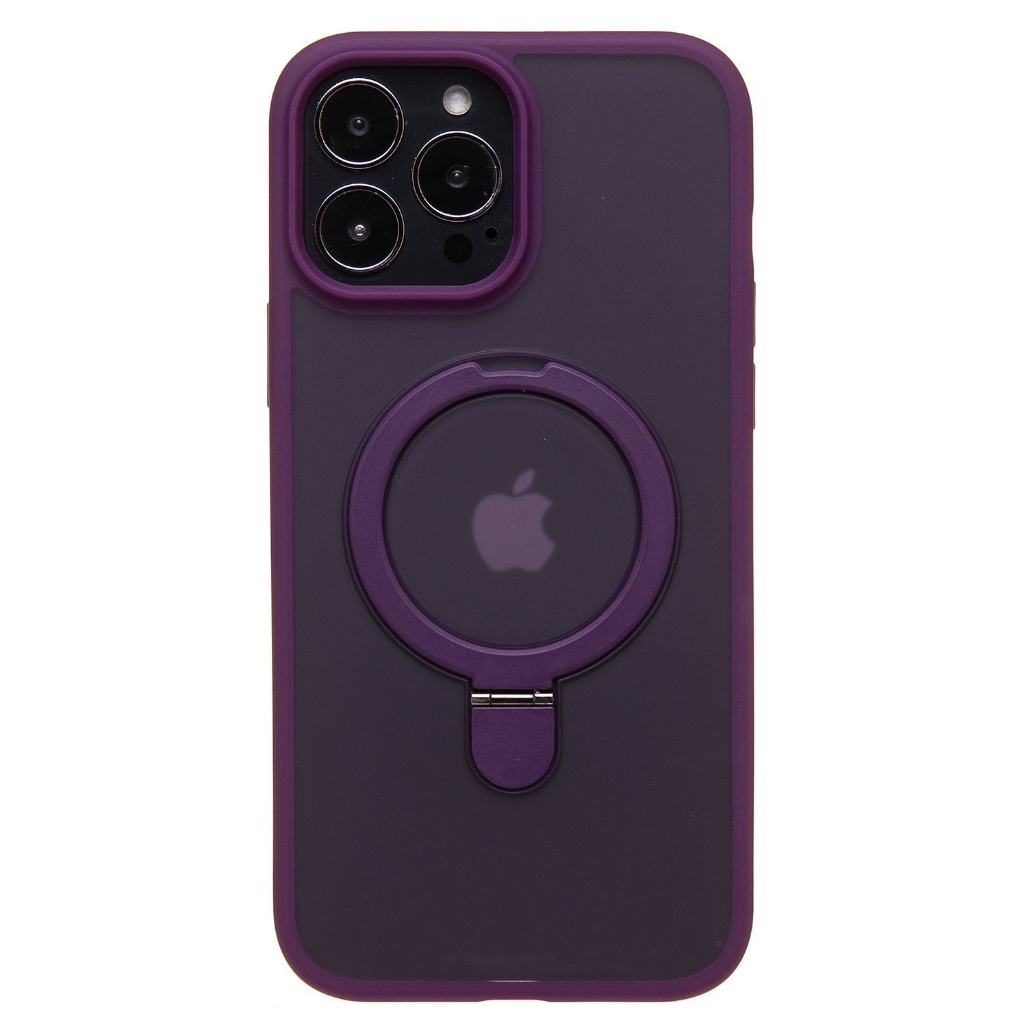 

Чехол для iPhone 14 Pro Max силиконовый MagSafe с подставкой фиолетовый
