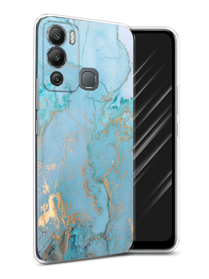 

Чехол Awog на Infinix Hot 12i "Голубой мрамор рисунок", Разноцветный, 3101250-3