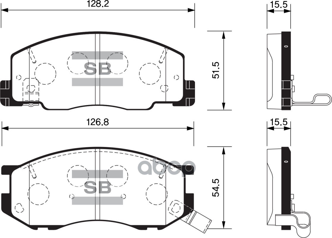 

Тормозные колодки Sangsin brake передние sp1433