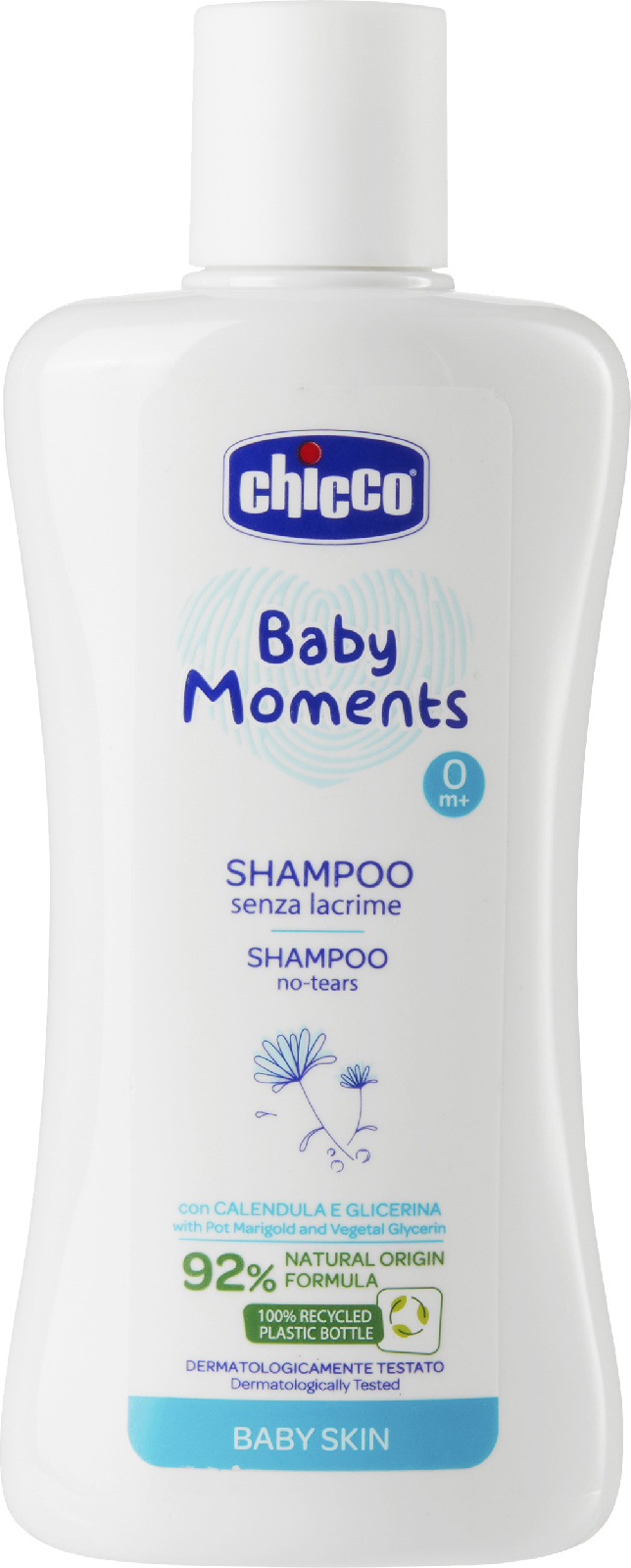 Шампунь без слез Chicco Baby Moments 0м+, 200 мл