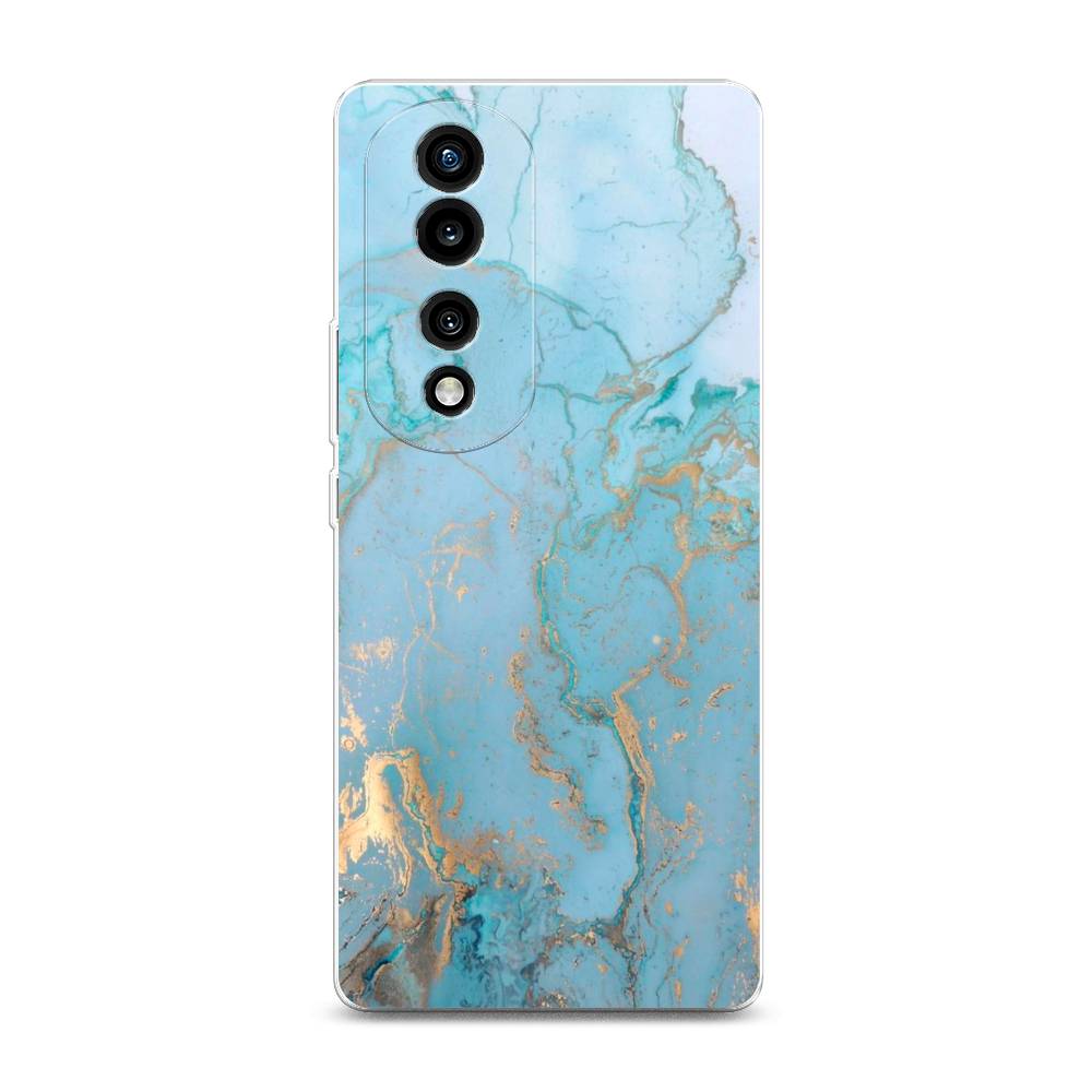 

Силиконовый чехол "Голубой мрамор рисунок" на Honor 70 Pro, 6108350-3