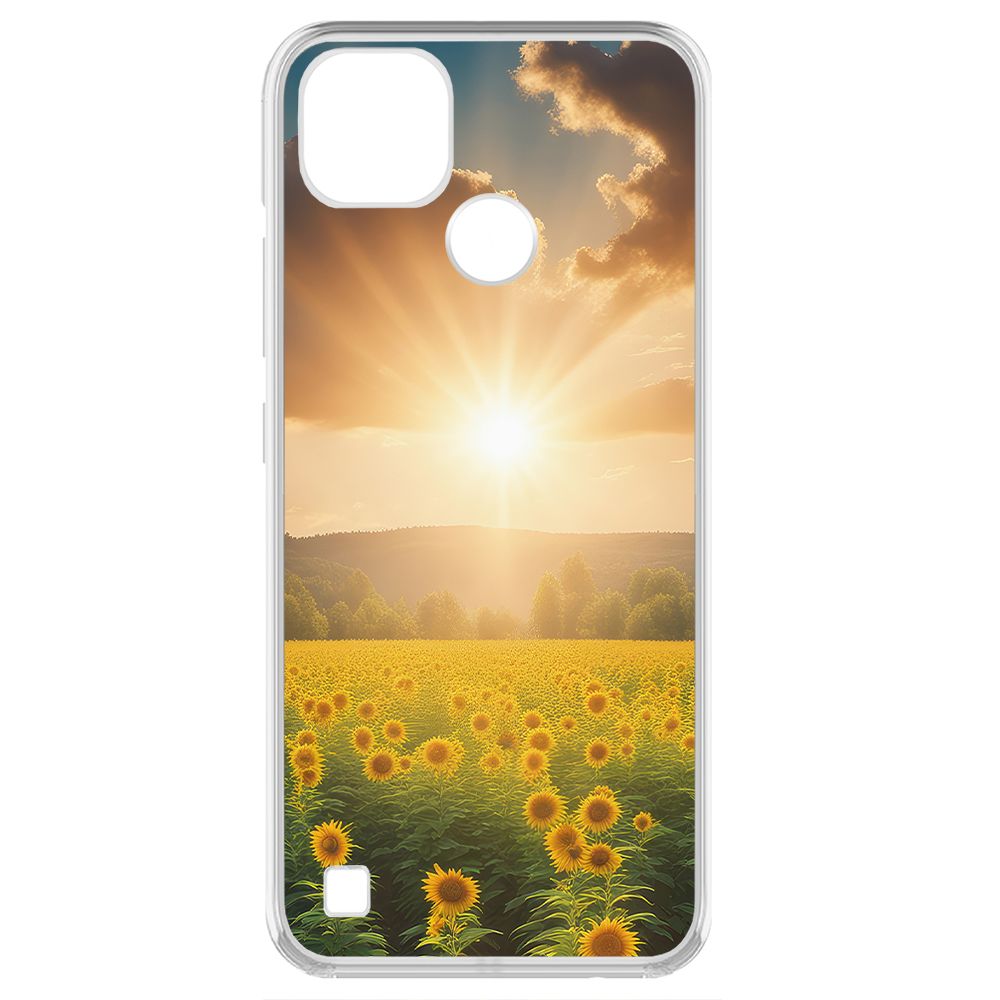 

Чехол-накладка Krutoff Clear Case Солнечно для Realme C21Y, Прозрачный