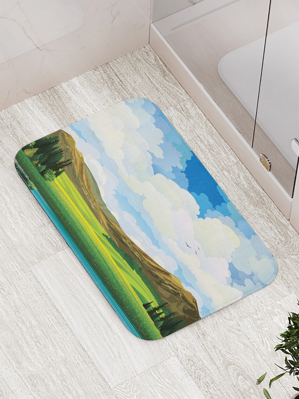 

bath_86807 Коврик противоскользящий для ванной, сауны, бассейна, 77х52 см
