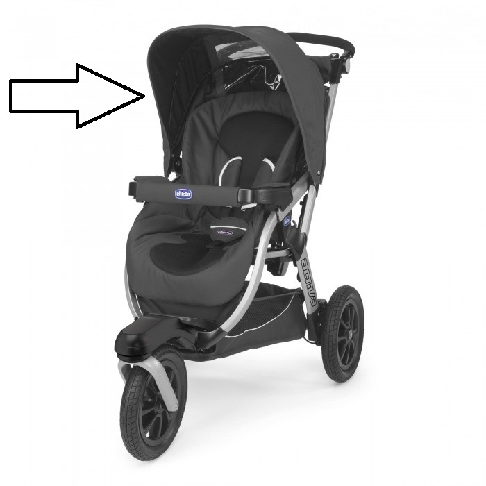 

Капюшон к коляске Chicco Activ3 цвет Anthracite